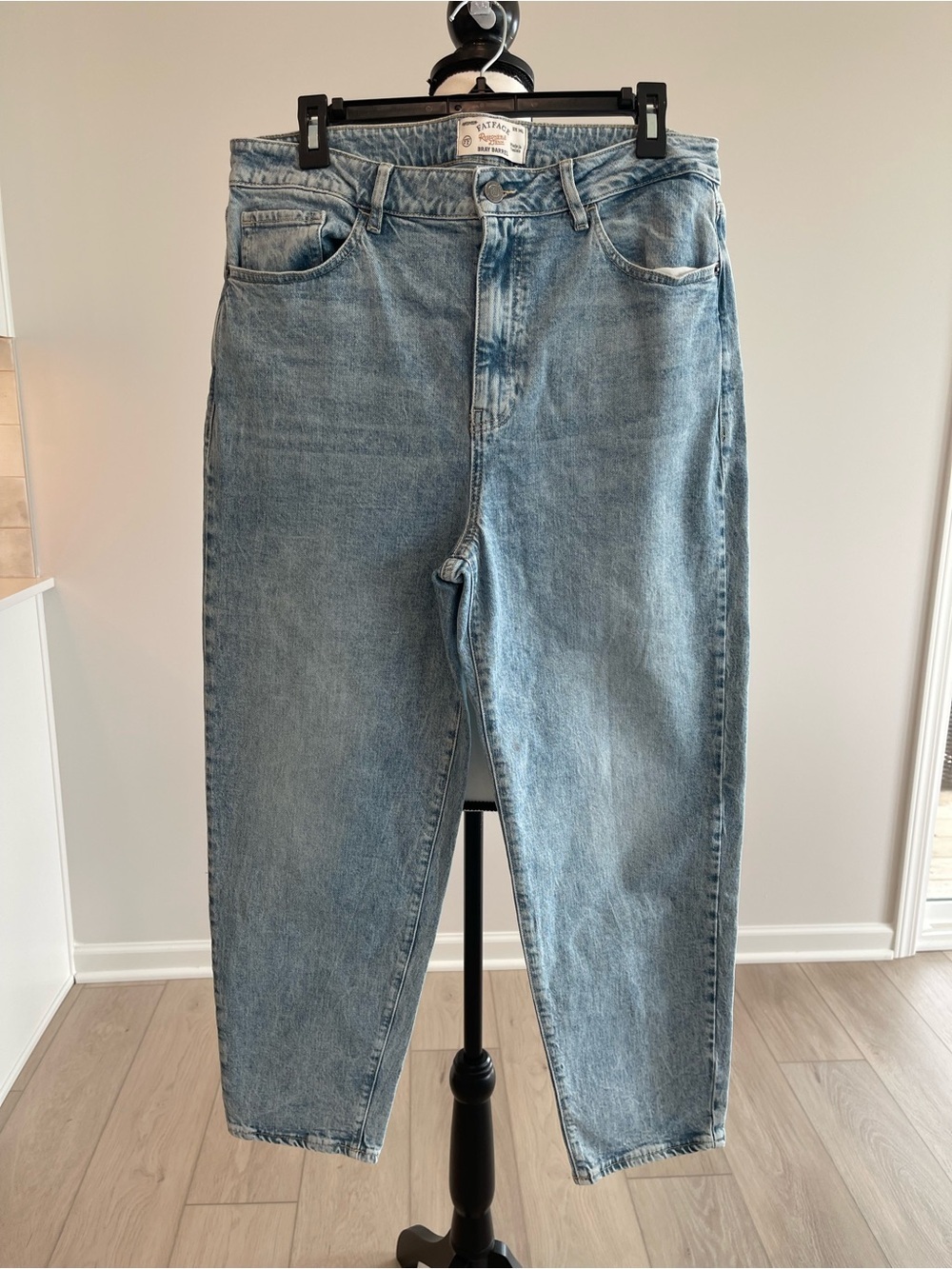 Fat face responsible Bray Barrel denim jeans size 14 rodeo trendy wide  light